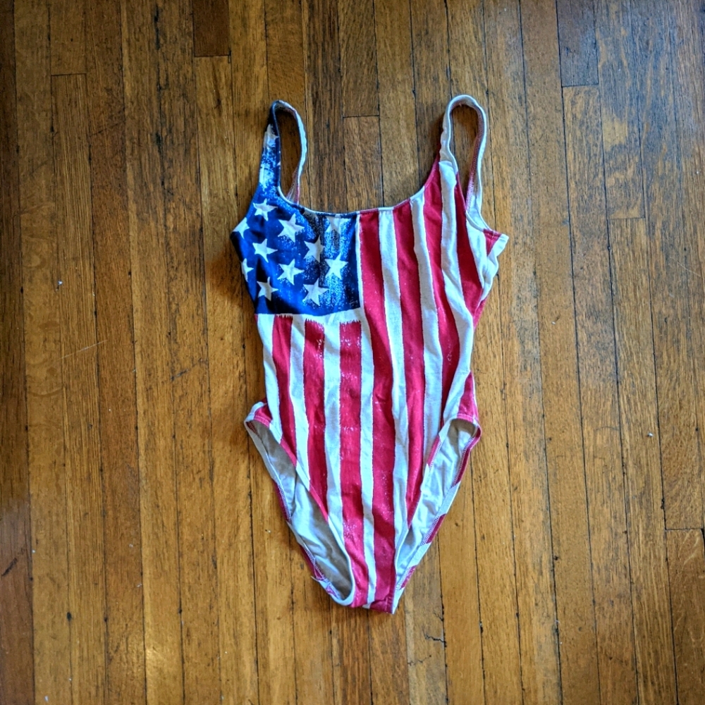 Vintage American Flag Bathing Suit